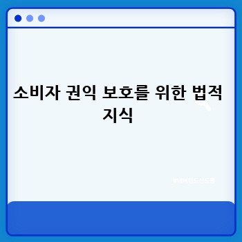 소비자 권익 보호를 위한 법적 지식