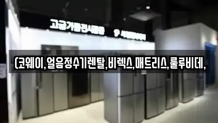 (코웨이,얼음정수기렌탈,비렉스,매트리스,룰루비데,