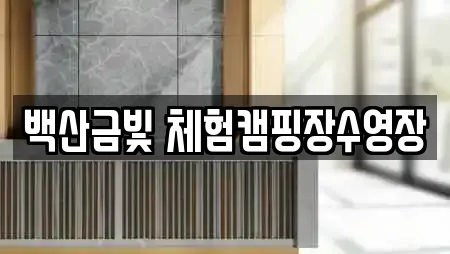 백산금빛 체험캠핑장수영장