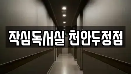 작심독서실 천안두정점