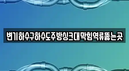 변기하수구하수도주방싱크대막힘역류뚫는곳