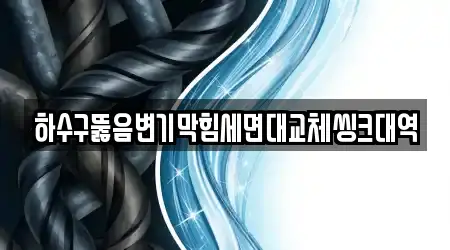 하수구뚫음변기막힘세면대교체씽크대역