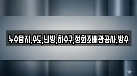 누수탐지,수도,난방,하수구,정화조배관공사,방수