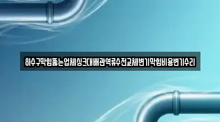 하수구막힘뚫는업체싱크대배관역류수전교체변기막힘비용변기수리