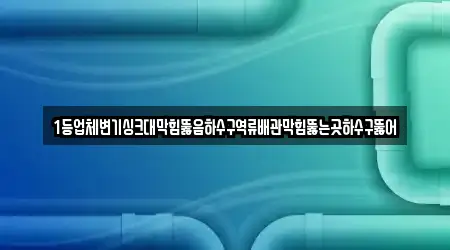 1등업체변기싱크대막힘뚫음하수구역류배관막힘뚫는곳하수구뚫어
