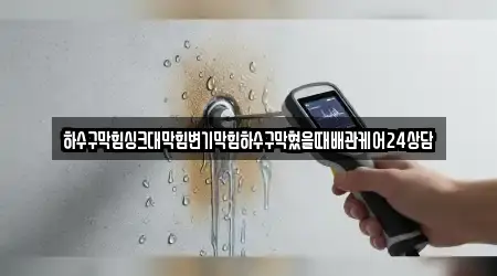 하수구막힘싱크대막힘변기막힘하수구막혔을때배관케어24상담
