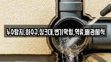 누수탐지,하수구,싱크대,변기막힘,역류,배관세척