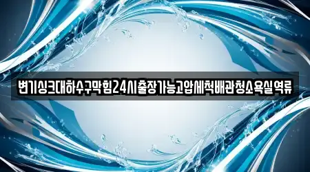 변기싱크대하수구막힘24시출장가능고압세척배관청소욕실역류