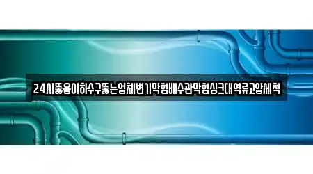 24시뚫음이하수구뚫는업체변기막힘배수관막힘싱크대역류고압세척