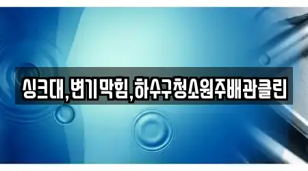 춘천시 조양동 검증된 배관 청소 1 업체 리스트