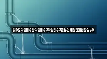 충남 천안시 동남구 청수동 배수관 막힘 5곳 연락처·위치
