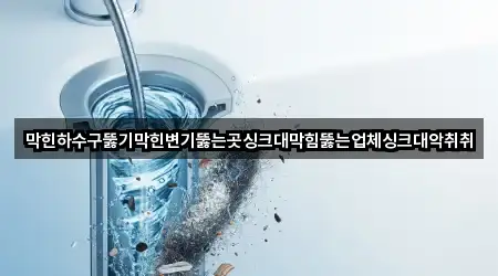 막힌하수구뚫기막힌변기뚫는곳싱크대막힘뚫는업체싱크대악취취