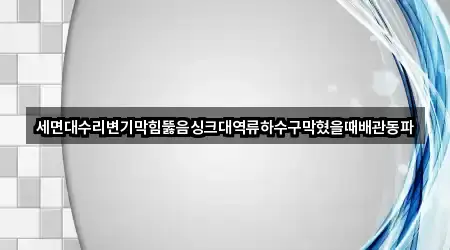 세면대수리변기막힘뚫음싱크대역류하수구막혔을때배관동파