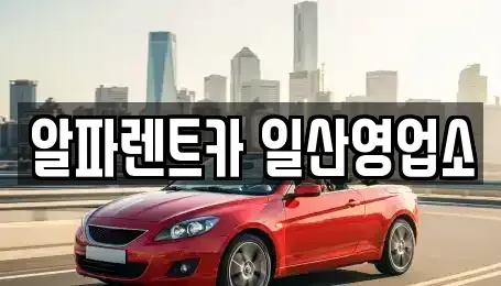 경기도 고양시 일산동구 산황동 렌트카 전문 알파렌트카 일산영업소