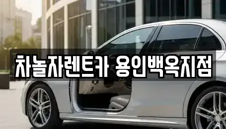 경기도 용인시 처인구 렌트카 전문 차놀자렌트카 용인백옥지점