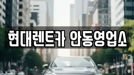 경상북도 안동시 당북동 렌트카 전문 현대렌트카 안동영업소