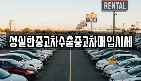 인천광역시 중구 경동 중고차매입 전문 성실한중고차수출중고차매입시세