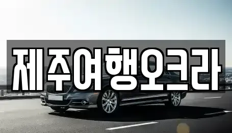 제주 제주시 용강동 렌트카 전문 제주여행오크라