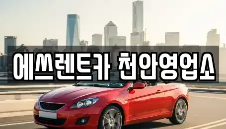 충청남도 천안시 서북구 성정동 렌트카 전문 에쓰렌트카 천안영업소