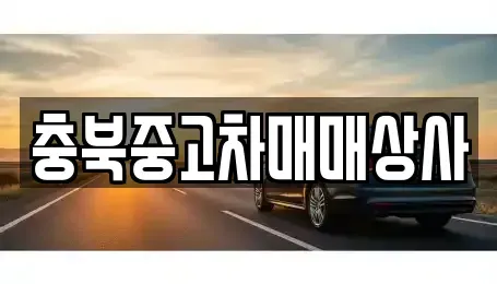충청북도 음성군 맹동면 중고차 전문 충북중고차매매상사